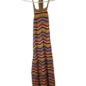 SO KOHL’S Retro Resort Crochet Halter Mini Dress Size M